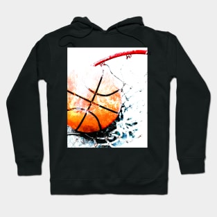 Basketball painting - Basketball poster art print swoosh 118 Hoodie